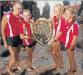  ??  ?? TOP OF THEIR GAME: The Hudson Park girls’ swimming team that won the Bryson Shield at a recent Gala. From left: Meralda Terblanche, Amber McConnachi­e, Chloe Velde and Alexia Velde