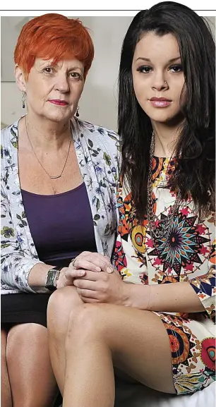  ??  ?? Loving: Nita and daughter Gracie, 16, who longs to meet her genetic parents