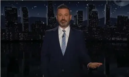  ?? Photograph: YouTube ?? Jimmy Kimmel on Donald Trump’s return to the campaign trail: ‘It’s kind of sad. It’s the political equivalent of when Michael Jordan went to play for the Wizards.’