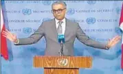  ?? ANI ?? ■ Syed Akbaruddin, India’s top diplomat to the UN, during a press briefing in New York on Friday.