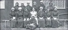  ??  ?? The girls with yellow hands: Elizabeth Baker is on the right in the back row, and Ollie Blunt is the girl sitting in the front