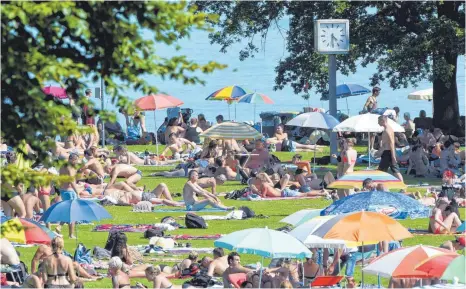  ?? FOTO: FELIX KÄSTLE ?? Das Strandbad Friedrichs­hafen kostet für Erwachsene pro Tag 1,60 Euro Eintritt. Bis 2021 könnte der Preis bei 2,30 Euro liegen.