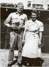  ?? Courtesy Betty Beck ?? Beck is shown with her future husband, then-1st Lt. William Beck, at an Army base in Korea after the Korean War.