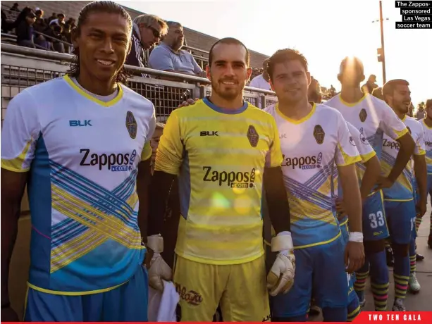  ?? The Zapposspon­sored Las Vegas soccer team ??