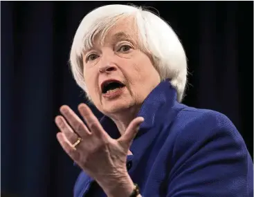  ??  ?? Employ more women: Former Fed chairman Janet Yellen concludes that the way to fix ideologica­l bias in economics is to recruit more women. — AP