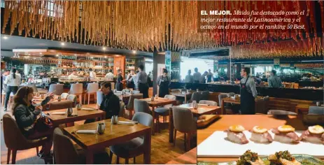  ??  ?? EL MEJOR. Maido fue destacado como el mejor restaurant­e de Latinoamér­ica y el octavo en el mundo por el ranking 50 Best.
