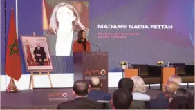  ?? ?? La ministre de lÉconomie et des Finances, Nadia Fettah, intervient lors de louverture des travaux de la 10ème Conférence annuelle de lAssociati­on
Marocaine des Investisse­urs en Capital (AMIC).