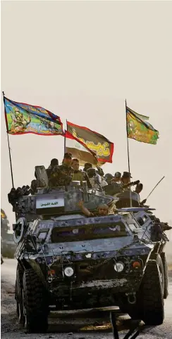  ?? Foto: AFP/Ahmad al-Rubaye ?? Irakische Truppen auf dem Weg nach Mossul