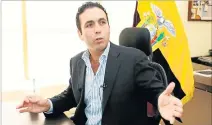  ?? RICHARD CASTRO / EXPRESO ?? Informe. El ministro de Comercio, Pablo Campana, regresó ayer del viaje.