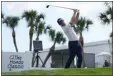  ?? REBECCA BLACKWELL — THE ASSOCIATED PRESS ?? Billy Horschel tees off on the fourth hole in the first round of the Honda Classic, Thursday in Palm Beach Gardens, Fla.