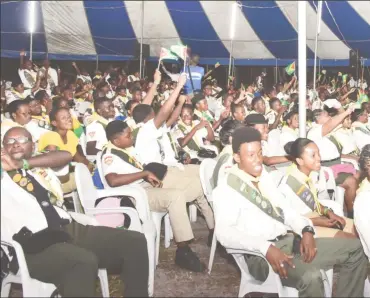  ??  ?? President David Granger last evening attended and decla Adventist Church Caribbean Union Conference Pathfinder Camporee at Cree Highway. In this Ministry of the Presidency photo, sections of the audience enjoying the cul part and parcel of the opening...