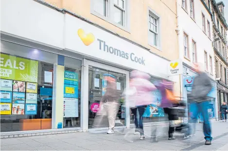  ?? Picture: Steve MacDougall. ?? The Thomas Cook brand will be wiped from the high street as its shops are rebranded.