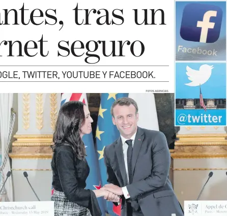  ?? FOTOS AGENCIAS ?? Las medidas fueron anunciadas por el presidente francés, Emmanuel Macron y la primera ministra de Nueva Zelanda, Jacinda Ardern.