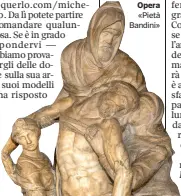  ??  ?? Opera «Pietà Bandini»