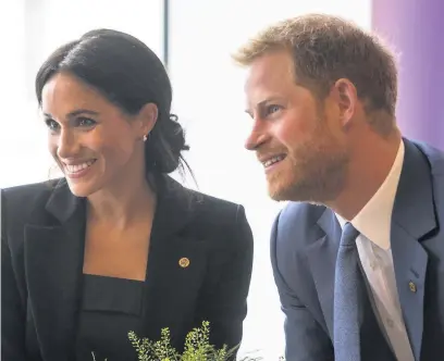  ?? Picture: Victoria Jones – WPA Pool/getty Image ?? Prince Harry and Meghan attend the Wellchild awards at Royal Lancaster Hotel, London, in 2018