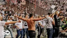  ?? ?? Les supporters de Francfort en demi-finale de la Ligue Europa contre West Ham