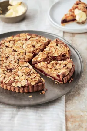  ??  ?? CHERRY BAKEWELL TART
This British classic has been given a twist to include whole fresh cherries in the frangipane. F&T WINE MATCH
Complex dark berry nose with toasty nuts
(eg 2007 Château Pierre-Bise Coteaux du Layon Beaulieu, Loire, France)