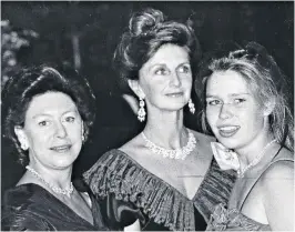  ?? ?? Jane Stevens in 1982 with Princess Margaret and the Princess’s daughter Lady Sarah Chatto