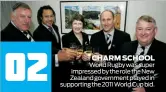  ??  ?? CHARM SCHOOL World Rugby was super impressed by the role the New Zealand government played in supporting the 2011 World Cup bid.