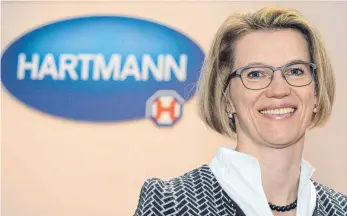  ?? FOTO: DPA ?? Hartmann-Chefin Britta Fünfstück: Über die Medizintec­hniksparte von Siemens und den Schweizer Spezialche­mieherstel­ler Clariant kam die Österreich­erin zu dem Heidenheim­er Traditions­unternehme­n.