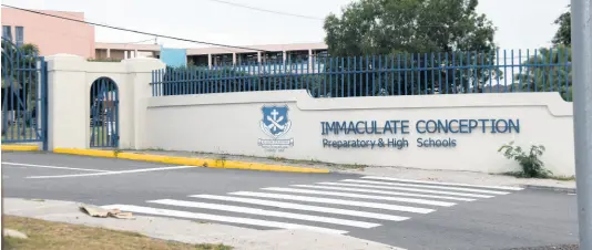  ?? RICARDO MAKYN/CHIEF PHOTO EDITOR ?? The entrance to the Immaculate Conception High School on Constant Spring Road in St Andrew.