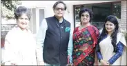  ??  ?? (L-R) Ratan Kaul, Dr Shashi Tharoor, Taslima Nasreen and Parull Mahaajan.