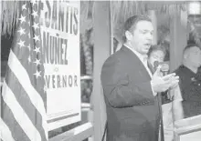  ?? NICK TOMECEK/AP ?? Ron DeSantis was elected governor of Florida on Tuesday, fueled by the power of President Donald Trump and propelled by the votes of Trump supporters.