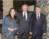  ??  ?? Greek Ambassador to Kuwait Andreas Papadakis welcomes the Russian Ambassador Alexey Solomatin.