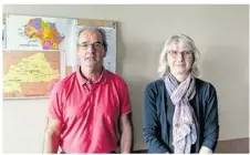  ??  ?? Jean-Paul Rivalin, nouveau président de l’Afdi Vendée, et Marietta Barteau-Mérieau, nouvelle présidente de l’Afdi Pays de la Loire.
