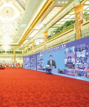  ??  ?? The Golden Hall in the Great Hall of the People, main venue of the CPC and World Political Parties Summit in Beijing. (Photo/Xinhua)