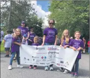  ?? PHOTO PROVIDED ?? Young walkers line up at the start line at last year’s Walk to End Epilepsy.