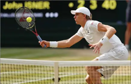  ?? REUTERS ?? STAYING POWER: South Africa’s Kevin Anderson in action during his energy-sapping semi final match against American John Isner yesterday.