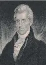  ?? LIBRARY OF CONGRESS ?? Andrew Jackson, as portrayed in 1826, a few years before the “Indian removal” began. (Painting by R.E.W. Earl at the Hermitage in Nashville; later engraved by James B. Longacre.)