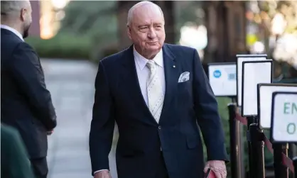  ?? Photograph: James Gourley/AAP ?? Alan Jones has had his weekly column with Sydney’s Daily Telegraph ended amid ongoing controvers­y over his anti-lockdown and Covid-19 commentary.