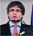  ??  ?? Deposed Catalonian president Carles Puigdemont
