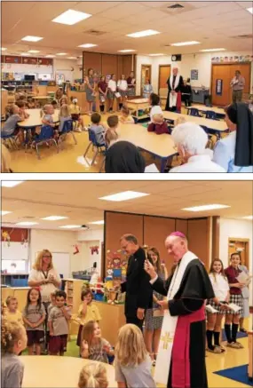  ?? SUBMITTED PHOTOS ?? The inaugural class of preschoole­rs at Ss. Simon and Jude Elementary School was blessed by Bishop Michael Joseph Fitzgerald.