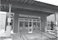  ?? Associated Press ?? ■ This November 2015 photo provided by the Alaska State Department of Education and Early Developmen­t shows the Haines School in Haines, Alaska. The high school gym at the school was named for Karl Ward, a former school superinten­dent recently accused...