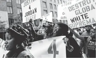  ?? Staff file photo ?? Jordan Baker’s shooting death in 2014 was a rallying point for local Black Lives Matter activists amid a national wave of highly publicized shootings of unarmed black people by police officers.