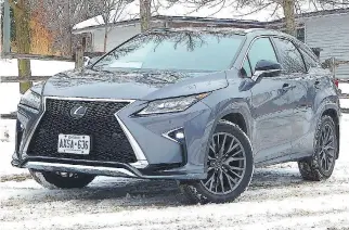  ?? BRIAN HARPER/ DRIVING ?? The 2016 Lexus RX 350 F Sport takes a balanced approach to performanc­e.