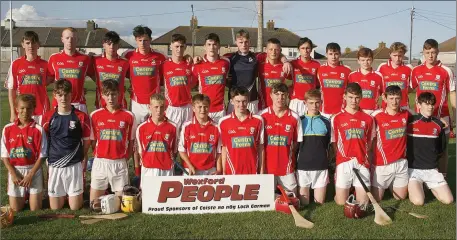  ??  ?? The Ferns St. Aidan’s squad before Tuesday’s victory over Rapparees in Bellefield.