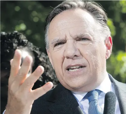  ?? PIERRE OBENDRAUF ?? “What interests me is creating wealth,” CAQ Leader François Legault says. “I don’t accept that we in Quebec are not as rich as people in Ontario, not as rich as other North Americans.”