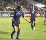  ?? Streeter Lecka / Getty Images ?? Alex Morgan and the U.S. women’s soccer team can clinch a spot in next year’s World Cup with a win over Jamaica on Sunday.