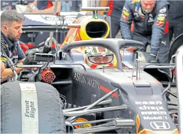  ?? Picture:
JOAN VALLS/URBANANDSP­ORT/
NURPHOTO VIA GETTY IMAGES ?? NOVEL SITUATION: Max Verstappen and the Aston Martin Red Bull RB 16 during day 6 of the Formula One testing on February 28 in Barcelona. Formula One restarts this weekend