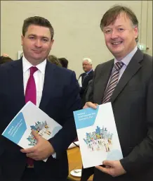  ??  ?? Karl Fitzpatric­k and Peter Scallan of the Wexford Local Economic and Community Plan steering group.