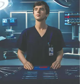  ?? ABC ?? The Good Doctor stars Freddie Highmore as Dr. Shaun Murphy. Highmore, who was featured in the 2004 movie Finding Neverland, is one of the rare child actors who has made a successful transition to adult roles.