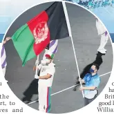  ??  ?? Afghan flag flies