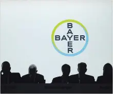  ?? KRISZTIAN BOCSI BLOOMBERG ?? Bayer said it has now secured nearly all the needed government clearances for closing the deal with Monsanto. The merger would make Bayer the largest supplier in the world of pesticides and seeds.