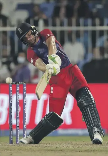  ?? AP ?? England’s Jos Buttler smashed 101 runs from 67 balls against Sri Lanka in Sharjah yesterday