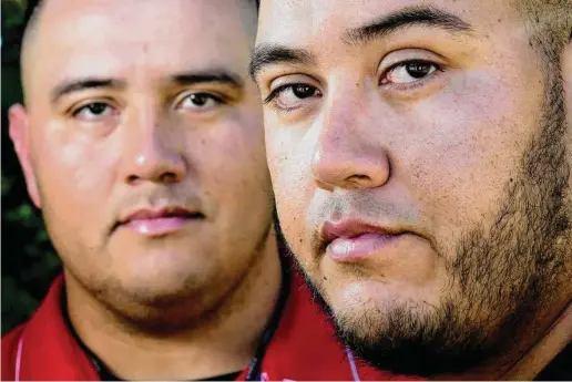  ?? Brett Coomer/Staff photograph­er ?? Twins Alfredo, left, and Tony Morales will always remember the sacrifices their parents made when they came to the United States from Mexico.