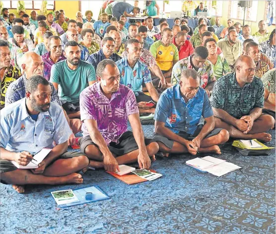  ?? Picture: MINISTRY OF AGRICULTUR­E ?? Farmers in the West participat­e in the kava farmers training in Bukuya Village.